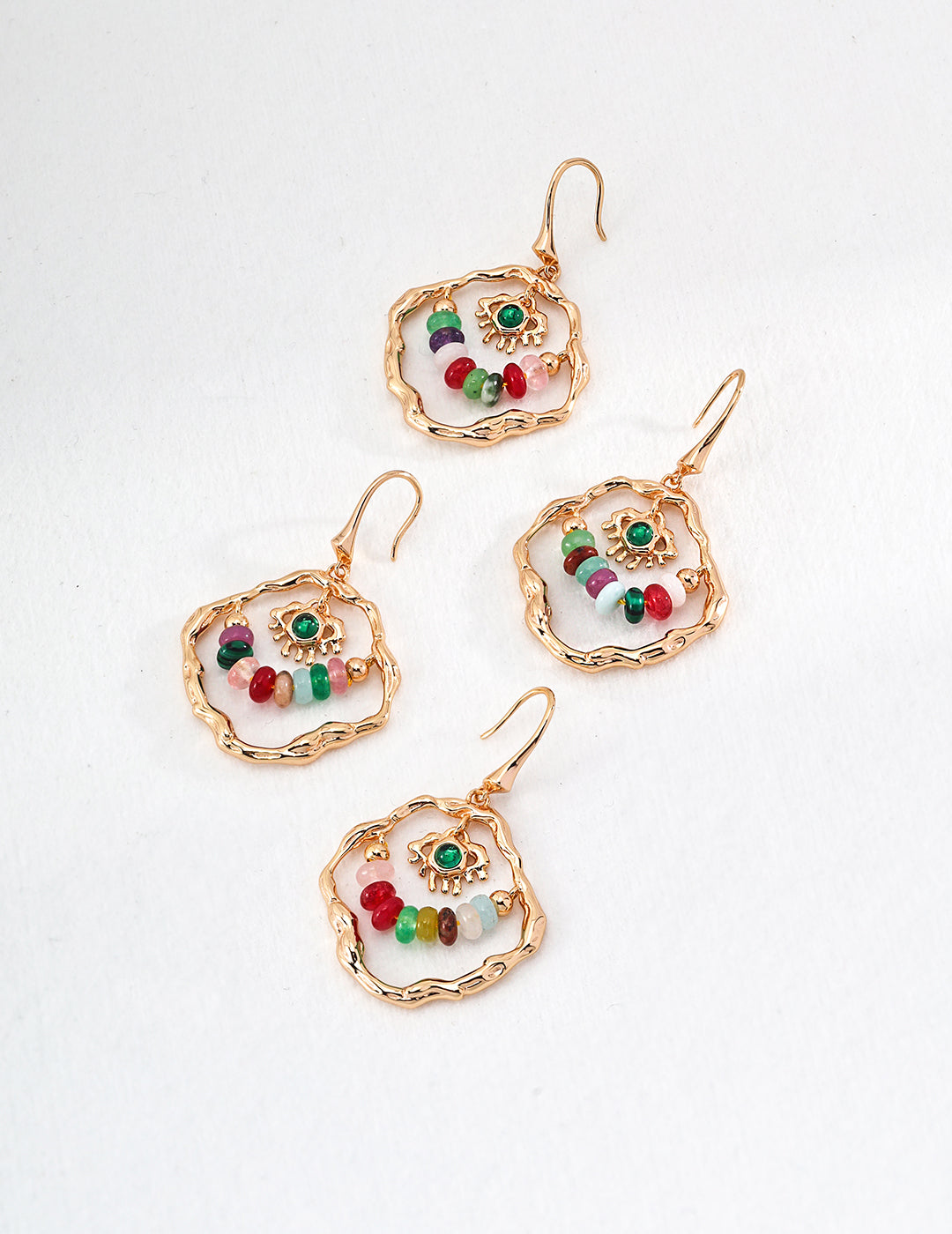 925 Sterling Silver Vintage UFO Abacus Bead Earrings, product view 9