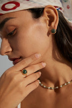 925 Sterling Silver Moss Agate Ring, product view 8