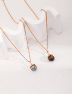 925 Sterling Silver Tiger’s Eye and Shell Pearl Necklace, product view 10