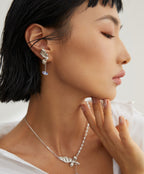 925 Sterling Silver Natural Pearl Vintage-Inspired Earrings