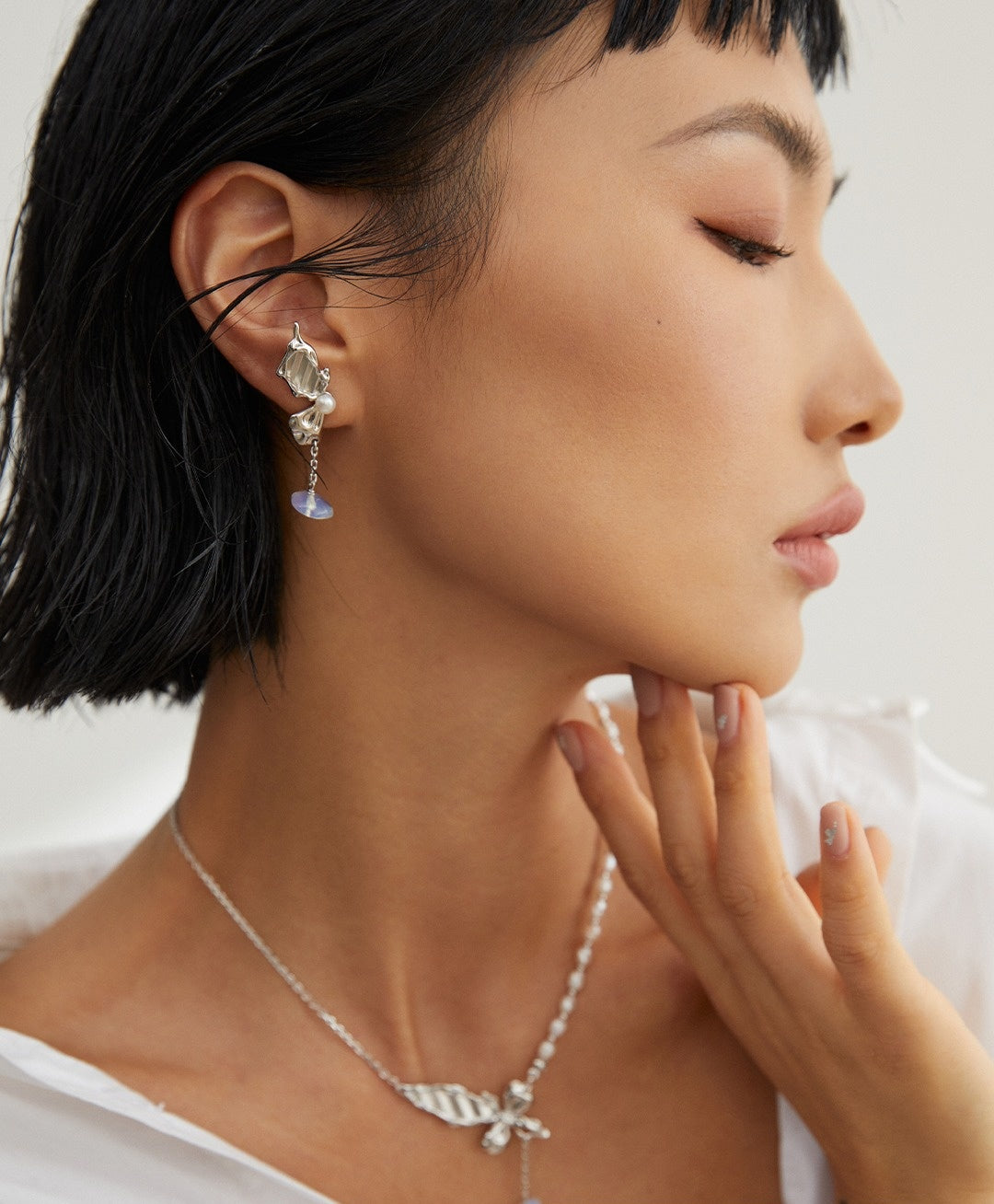 925 Sterling Silver Natural Pearl Vintage-Inspired Earrings