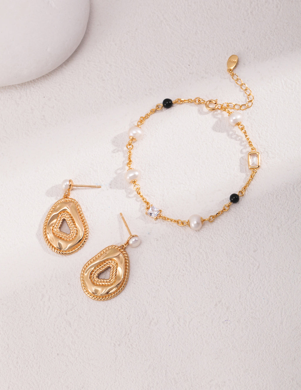 925 Sterling Silver Natural Pearl Earrings, product view 7