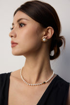 925 Sterling Silver Vintage Natural Pearl Earrings, product view 8