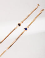 925 Sterling Silver Tiger’s Eye and Lapis Lazuli Bracelet, product view 8