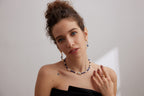 925 Sterling Silver Natural Pearl and Lapis Lazuli Necklace, product view 8