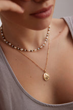 925 Sterling Silver Pearl, Mother of Pearl and Tiger’s Eye Necklace