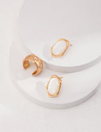 925 Sterling Silver Mother of Pearl Earrings, product view 7