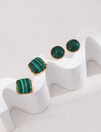 925 Sterling Silver Malachite Earrings, product view 7
