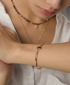 925 Sterling Silver Tiger’s Eye and Lapis Lazuli Bracelet, product view 7
