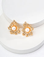925 Sterling Silver Natural Pearl Earrings, additional product view