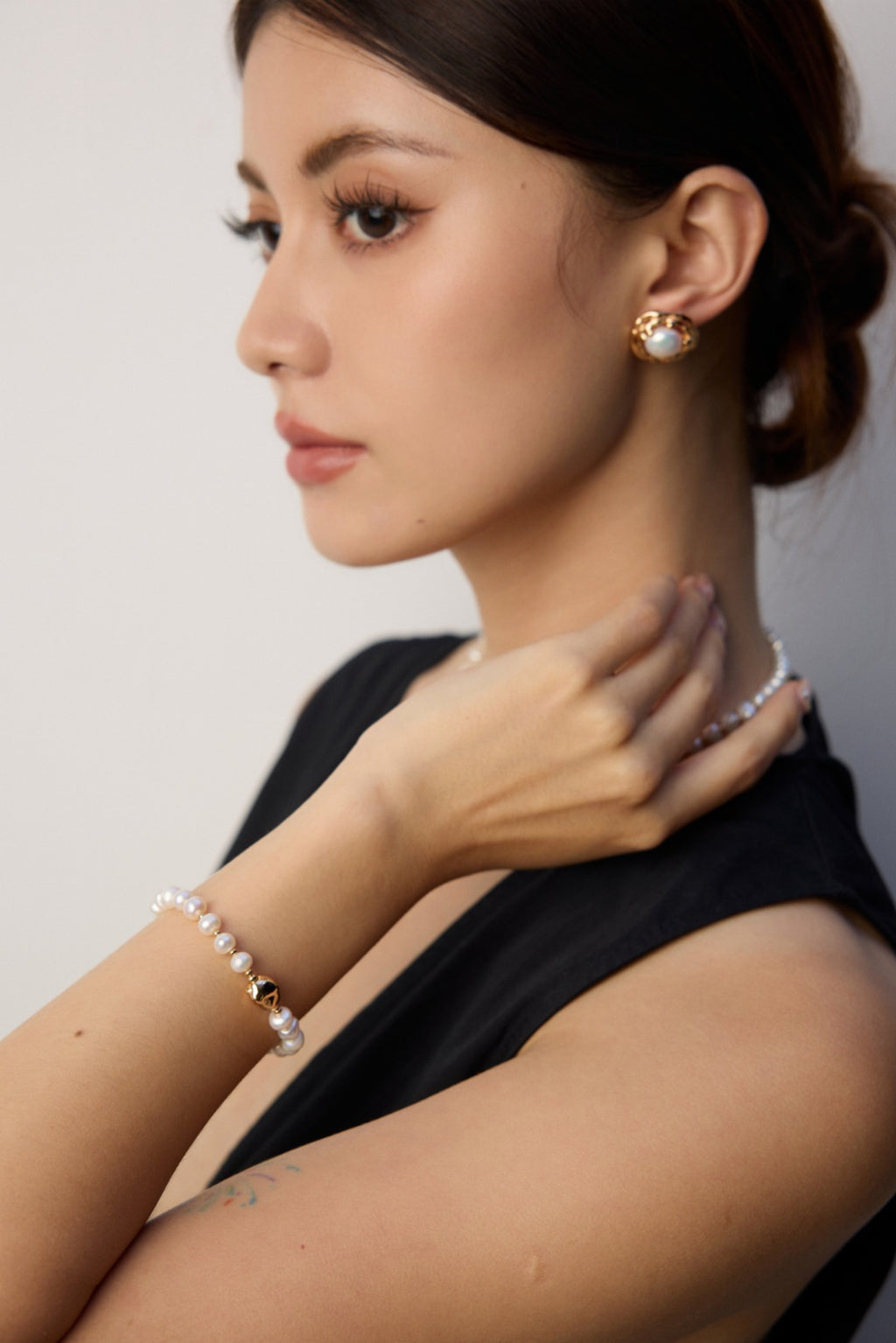 925 Sterling Silver Natural Pearl Bracelet, product view 10