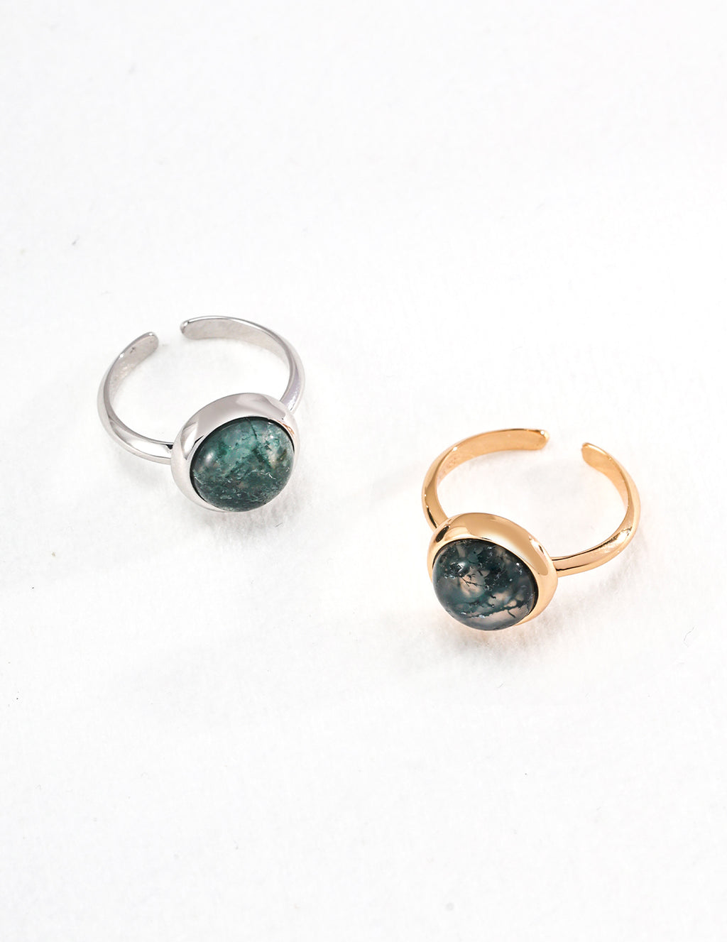 925 Sterling Silver Moss Agate Ring, product view 9