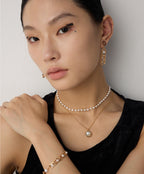 925 Sterling Silver Vintage Natural Pearl Bracelet, product view 14