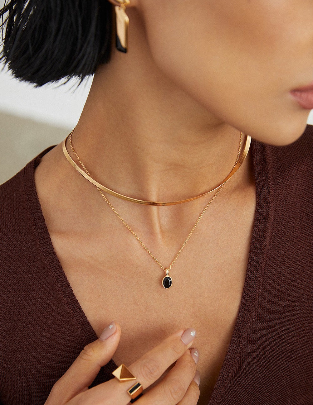 925 Sterling Silver Cubic Zirconia Necklace - Silver