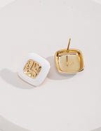 925 Sterling Silver Enamel Earrings