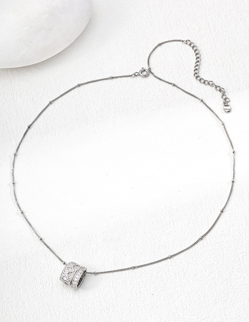 925 Sterling Silver Star Cubic Zirconia Necklace - Vintage Gold