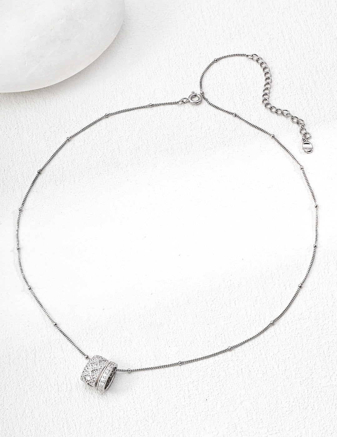925 Sterling Silver Star Cubic Zirconia Necklace - Vintage Gold