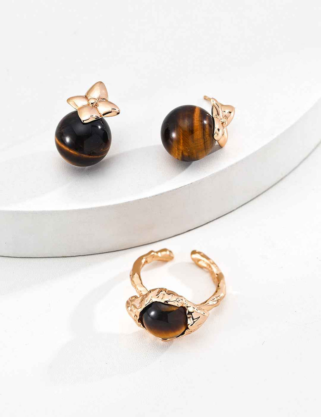 925 sterling silver stud earrings worn on model