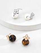 925 sterling silver stud earrings, front view