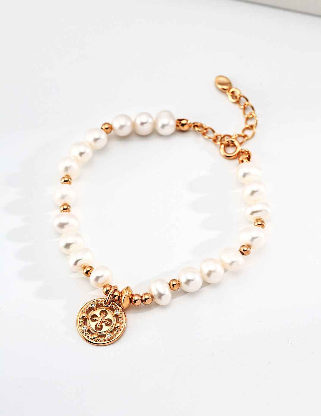 925 Sterling Silver Pearl Zircon Knot Bracelet