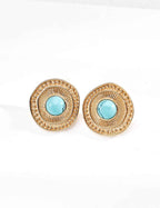 925 sterling silver stud earrings, front view