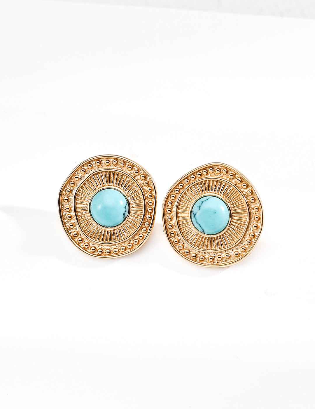 925 sterling silver stud earrings, front view