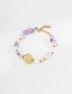 925 Sterling Silver Citrine and Amethyst Bracelet