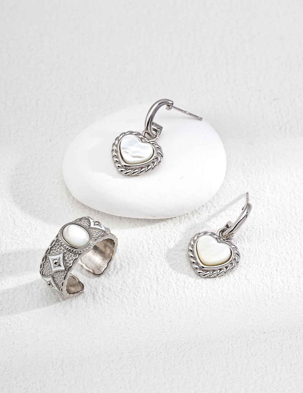 925 sterling silver earrings, side view