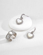 925 sterling silver earrings, side view