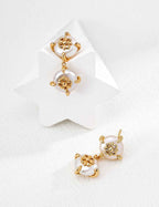 Close-up of 925 sterling silver drop earrings