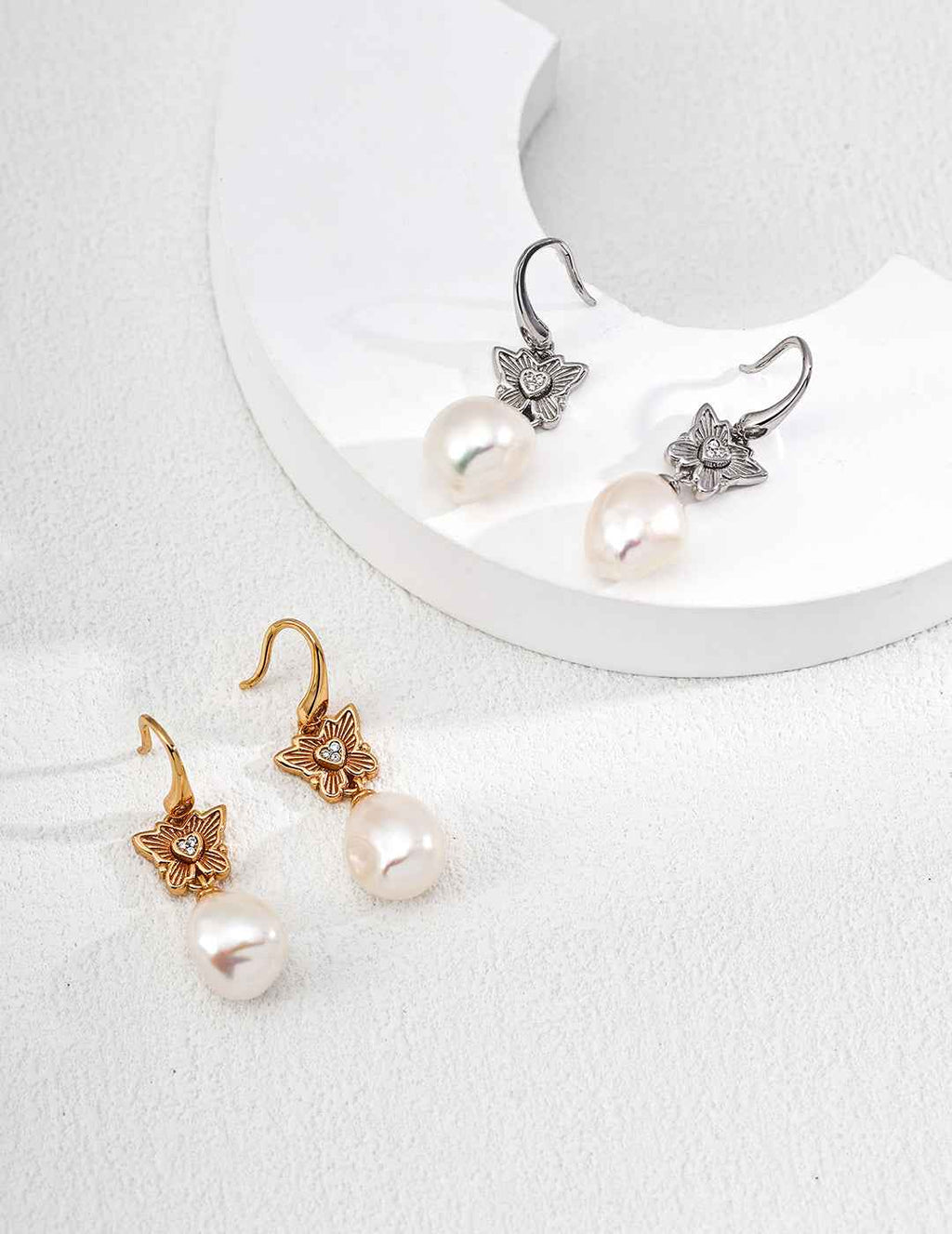 925 sterling silver drop earrings, front view