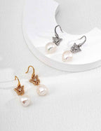 925 sterling silver drop earrings, front view