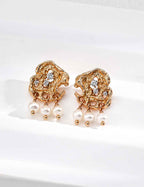 925 sterling silver drop earrings, front view