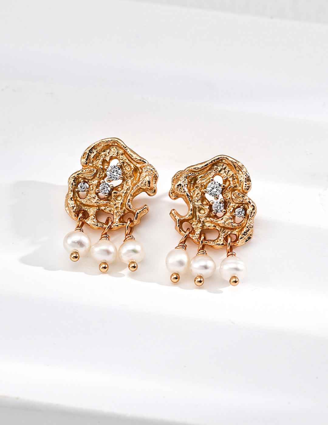 925 sterling silver drop earrings, front view