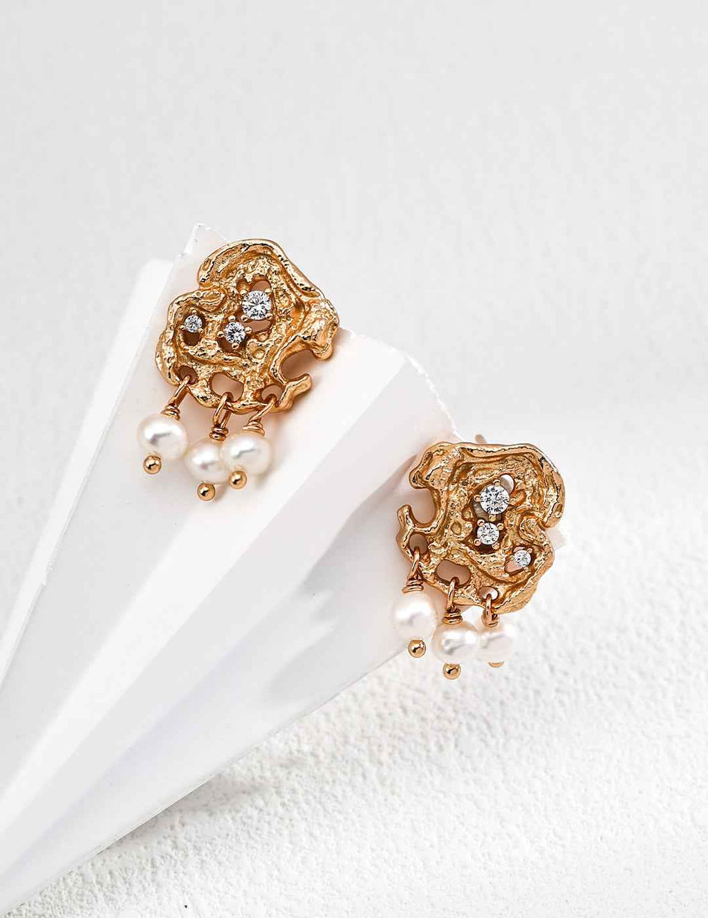 925 sterling silver drop earrings worn on model