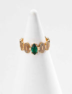 925 sterling silver ring in vintage gold