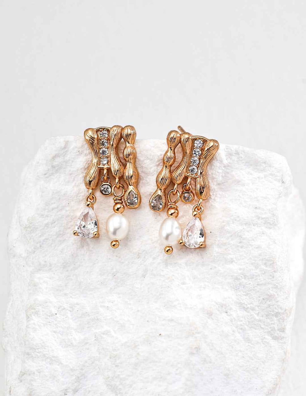 925 sterling silver drop earrings in vintage gold