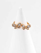 925 sterling silver butterfly ring, silver tone version, open adjustable band