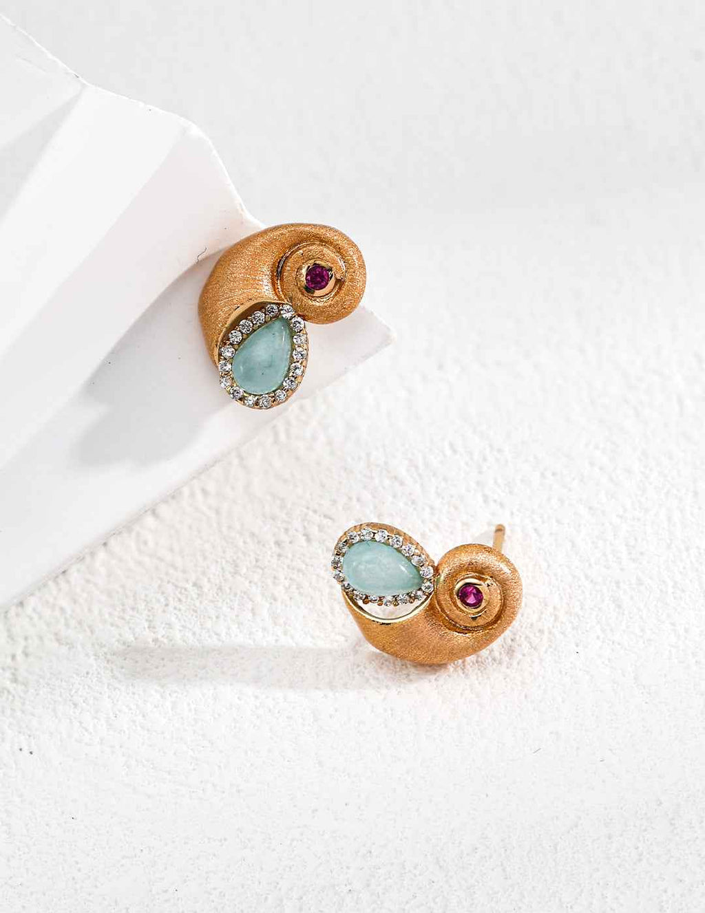Close-up of 925 sterling silver earrings