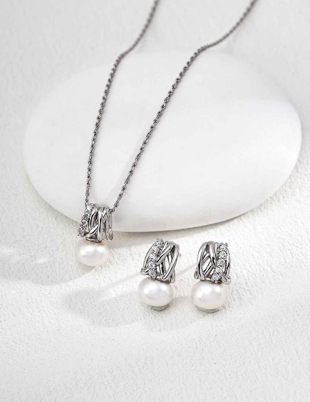 925 sterling silver necklace worn on model