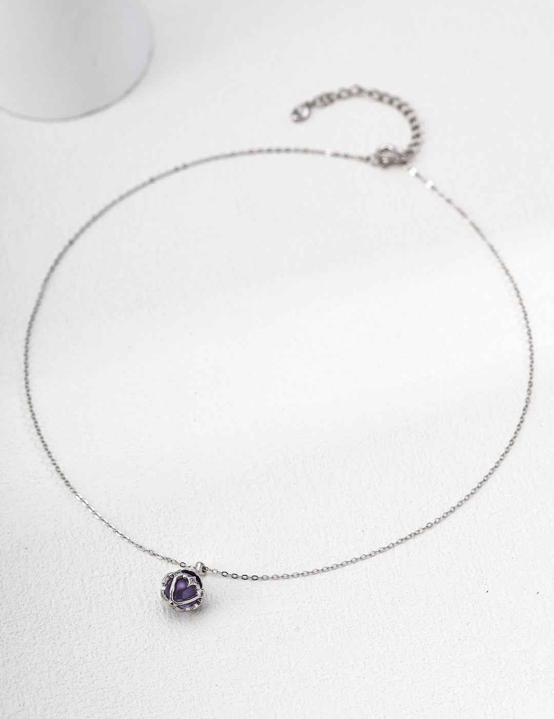 925 sterling silver pendant necklace showing amethyst and azurite stone variants