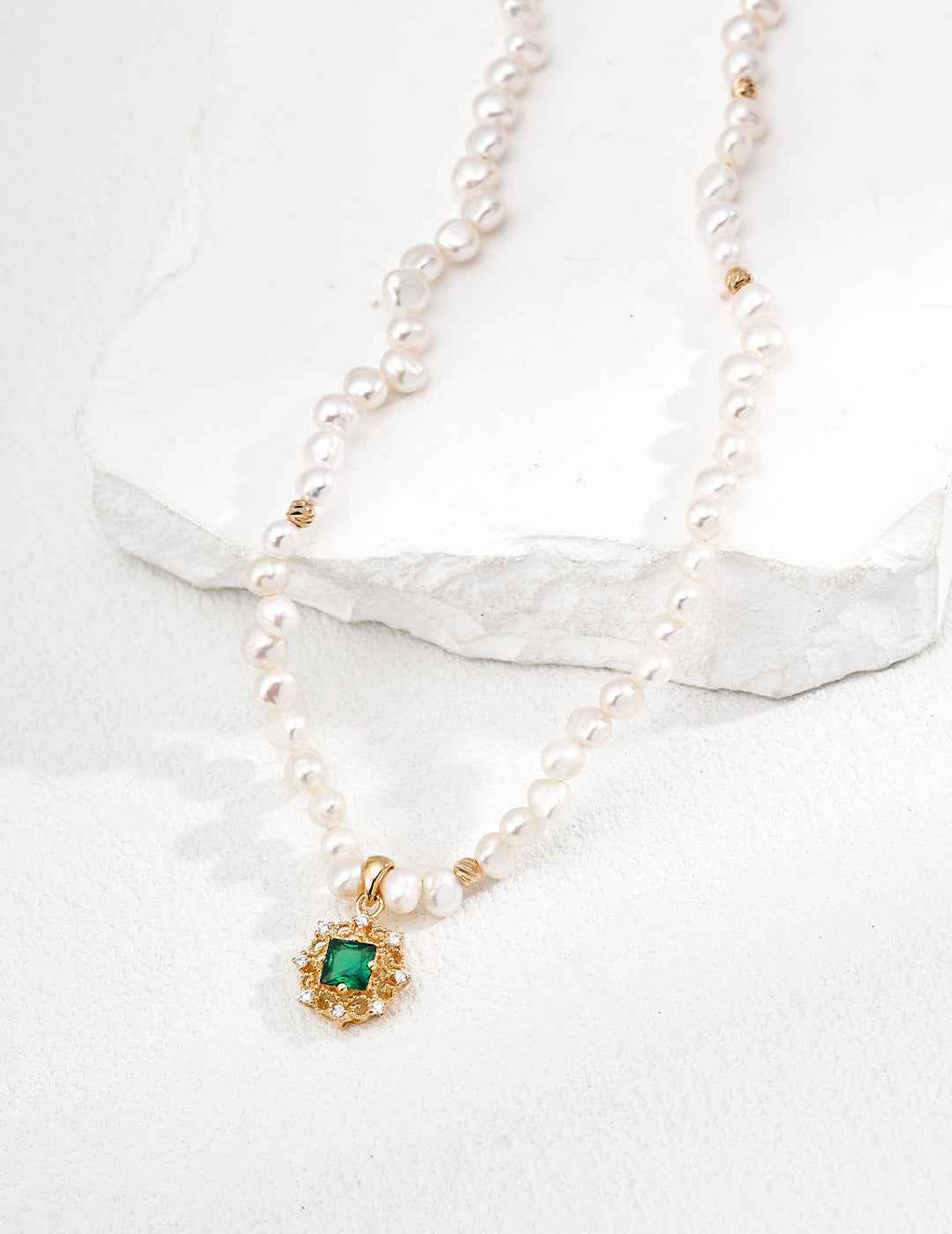 Close-up of 925 sterling silver necklace