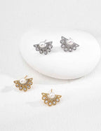925 sterling silver earrings, front view