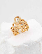 925 sterling silver ring in vintage gold