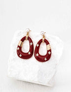 925 sterling silver drop earrings, front view