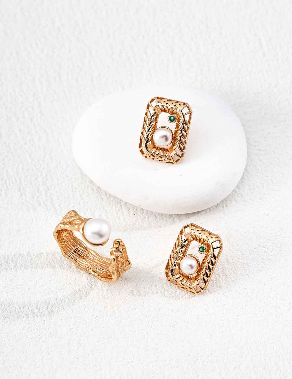 925 sterling silver earrings worn on model