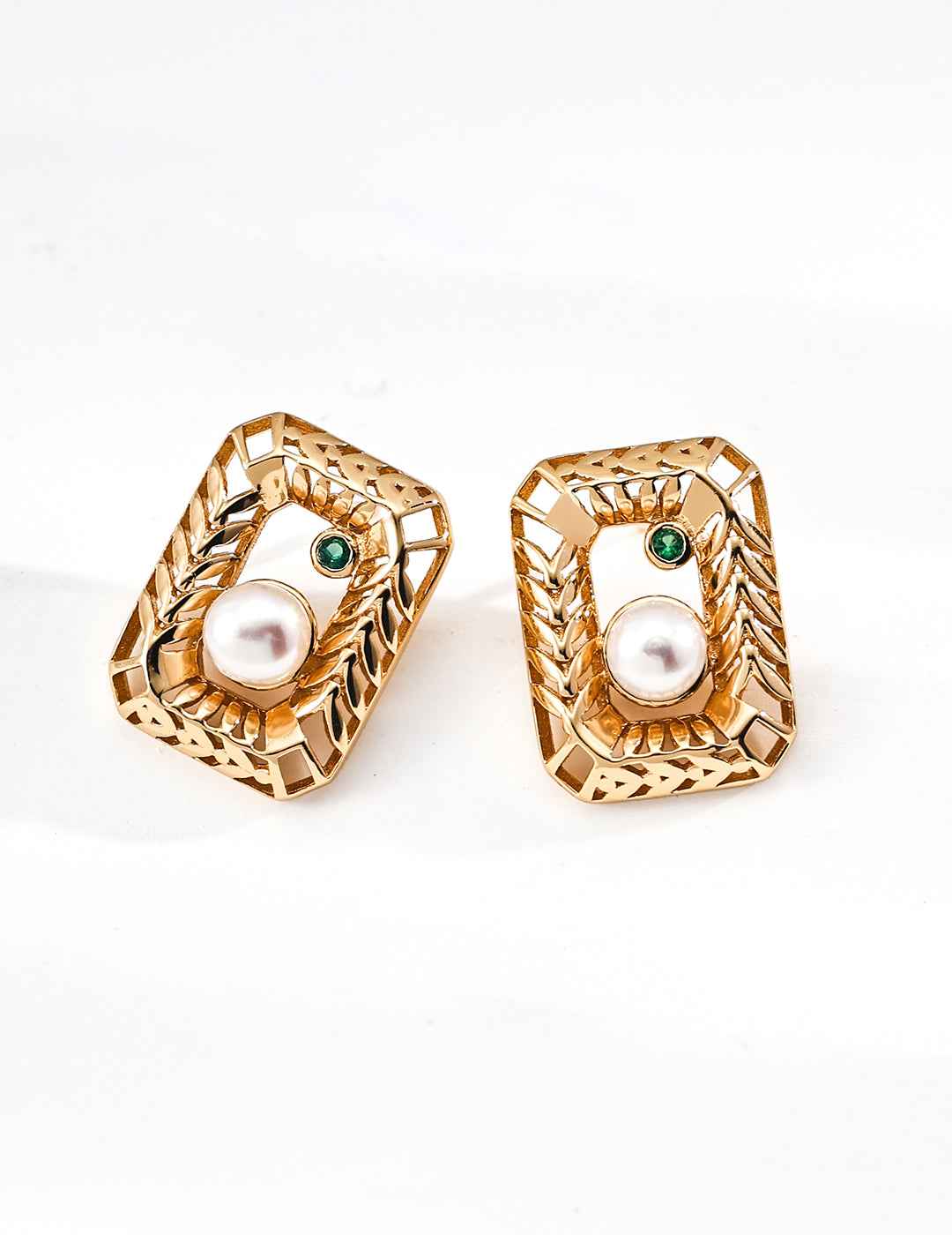 925 sterling silver earrings, front view