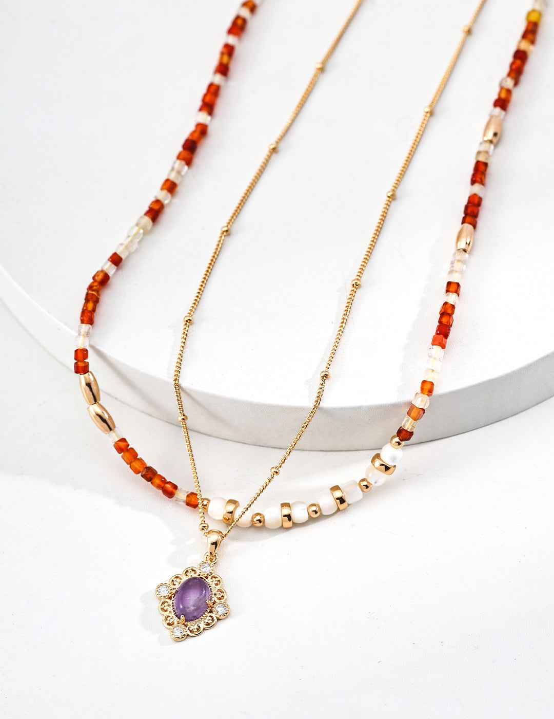 925 sterling silver necklace, front view