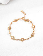 925 sterling silver cubic zirconia link bracelet, silver tone version
