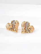 Close-up of 925 sterling silver stud earrings